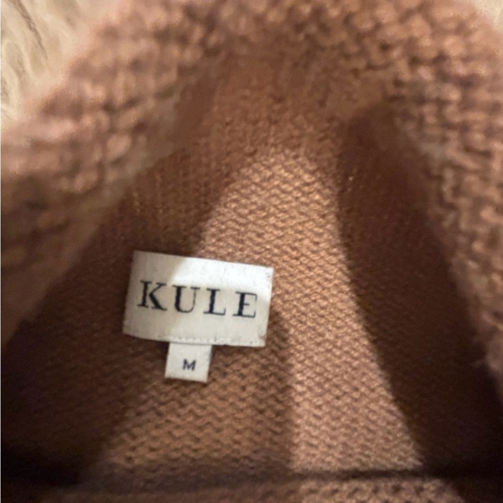 Kule 5G rollneck sweater Vicuña Striped Brown and Navy size medium - Picture 6 of 8
